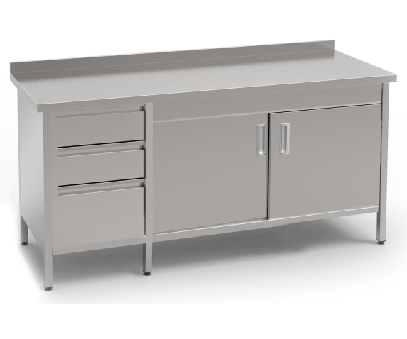 Стіл-тумба виробничий на 2-і двері та шухляди