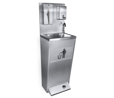 Рукомийник зі змішувачем, стаціонарний