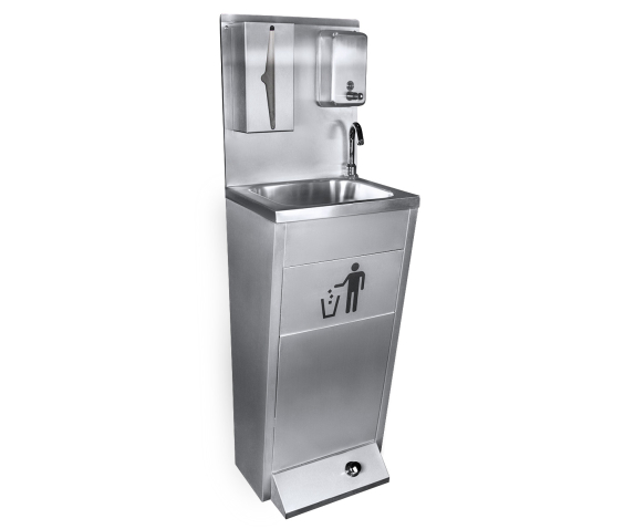 Рукомийник зі змішувачем, стаціонарний