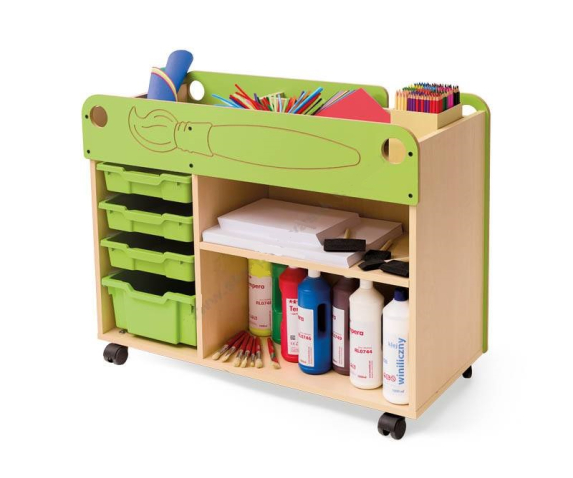 Мобільний стелаж для дидактичного матеріалу з аксесуарами
