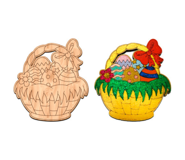 Дерев'яна розмальовка (кошик пасхальний) з ма...