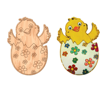 Дерев'яна розмальовка (курча пасхальне) з маг...