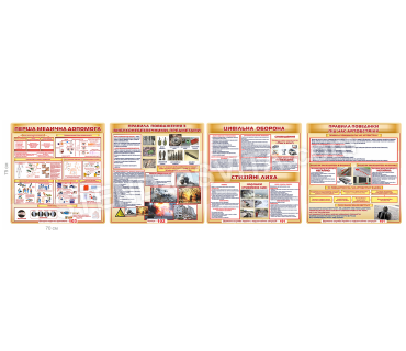 Комплект стендів в кабінет цивільного захисту...