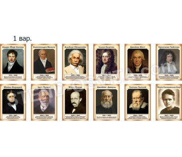 Портрети фізиків для кабінету