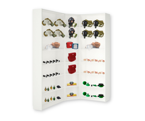 Демонстраційна шафа зі склянними дверима №2