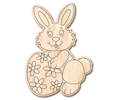 Деревʼяна розмальовка (зайчик пасхальний) з м...