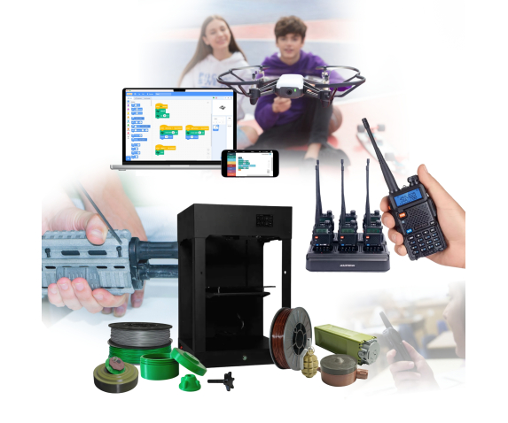 Військовий техно комплекс 3 в 1 Elizlabs FPV-дрон + радіозв’язок + 3D друк 