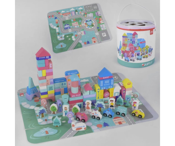 Конструктор дерев’яний, 108 деталей