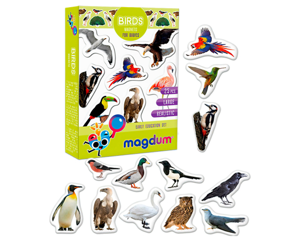 Магнітна гра "Домашні та дикі птахи"