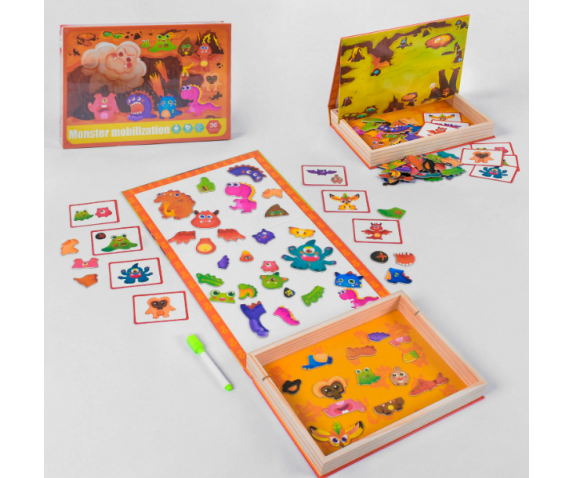 Набір з магнітними пазлами "Космічні прибульці"