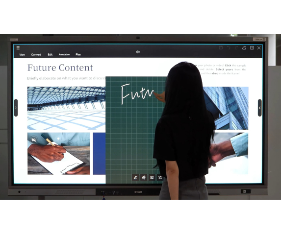 Інтерактивна панель Elizlabs IQTouch 75", Android з мобільною стійкою