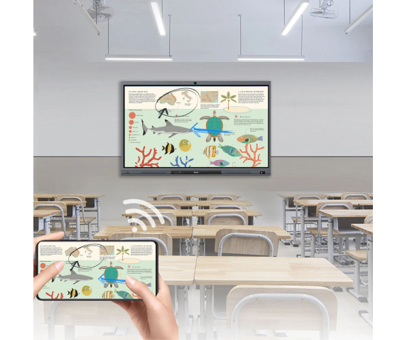 Інтерактивна панель Elizlabs IQTouch 75", Windows/Android з мобільною стійкою