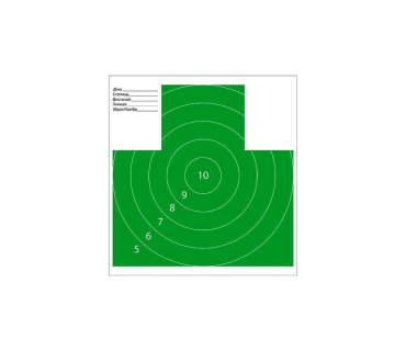 Мішень ЗСУ Грудна фігура з колами 