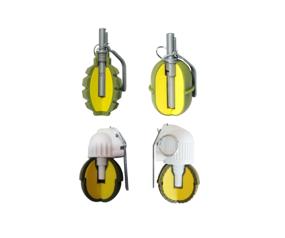 Набір макетів гранат навчальних в розрізі Ф-1, РГД-5, РГН, РГО