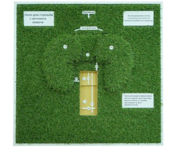 Стенд "Фортифікаційні споруди - Окоп для стрільби лежачи"