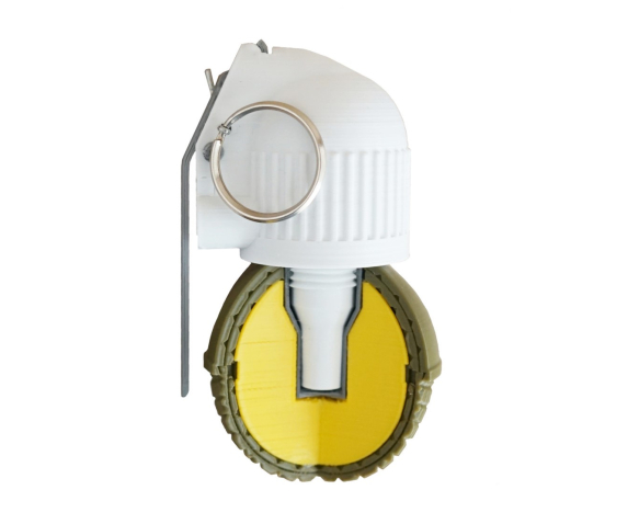 Макет протипіхотної оборонної ударно-дистанційна граната РГО в розрізі