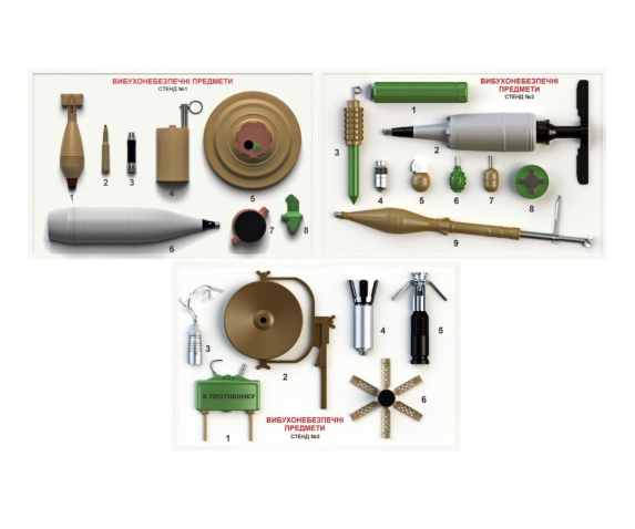 Набор комплектов наглядных пособий-стендов «Взрывоопасные предметы»