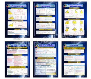 Комплект стендів для кабінету математики №3