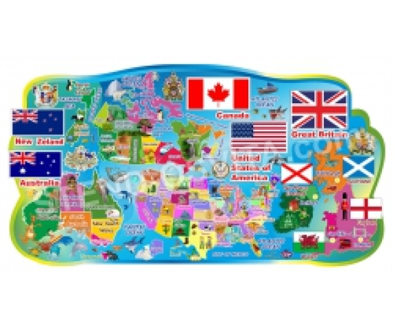 Географічна карта англомовних країн