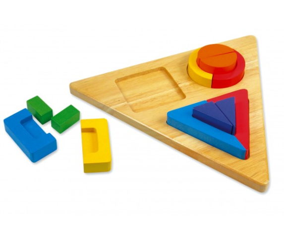 Дерев'яний пазл " Фігури та кольори"