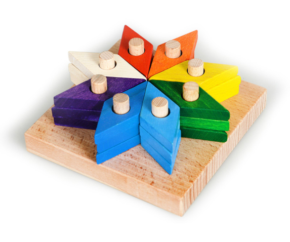 Пірамідка-мозаїка «Квітка-семибарвиця»