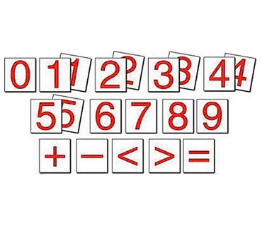 Демонстраційний набір знаків та цифр на магнітах