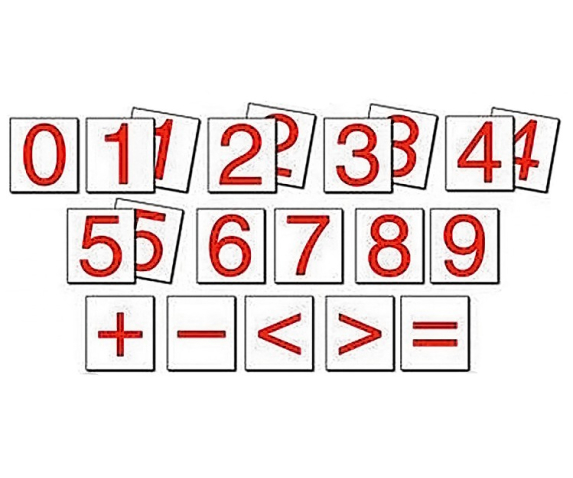 Демонстраційний набір знаків та цифр на магнітах