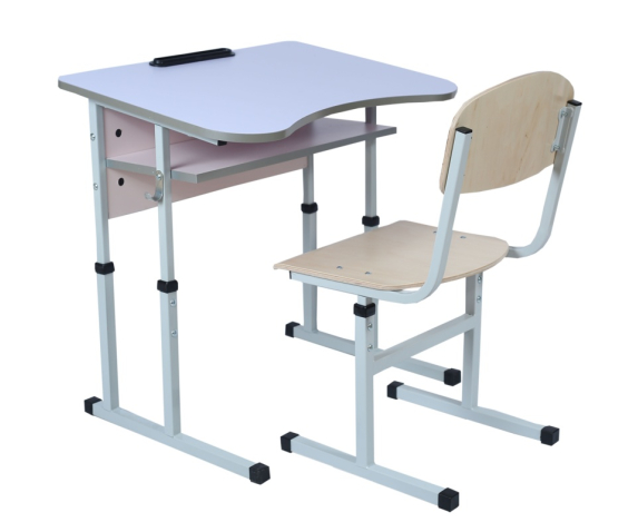 Парта одномісна та стілець учнівські (комплект антисколіозний, №4-6)