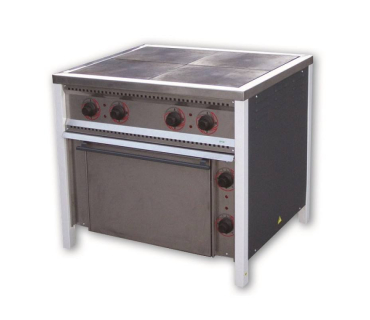 Плита електрична з духовою шафою, 4 конфорки