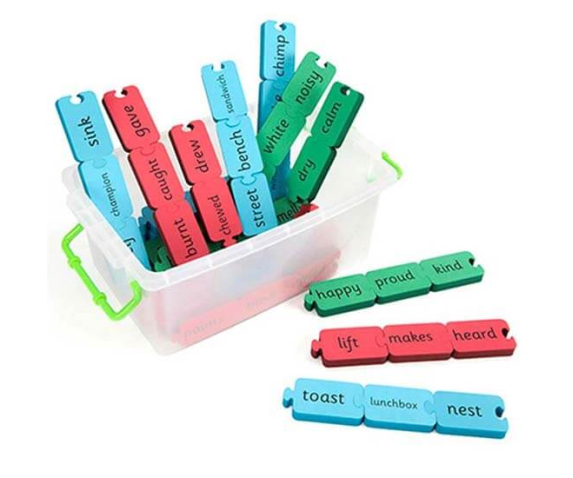 Набір пазлів для складання речення (англійська мова)