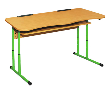 Стіл 2-місний антисколіозний з полицею, №4-6