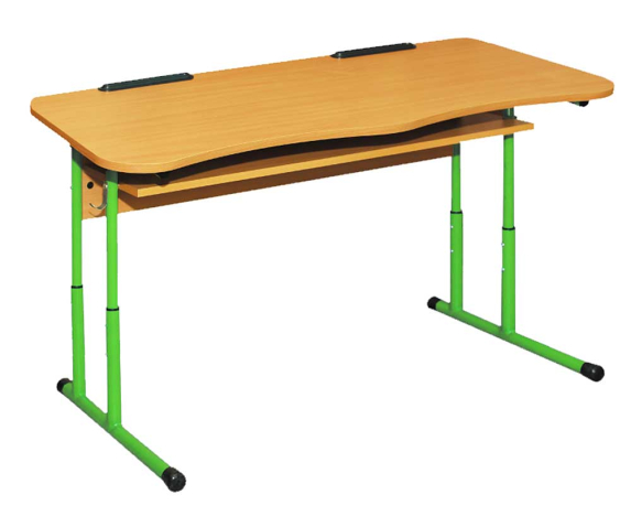 Стіл 2-місний антисколіозний з полицею, №4-6