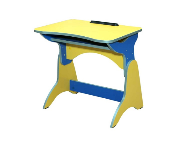 Стіл дитячий 1-місний з полицею, регулюється на ростові групи №1-3