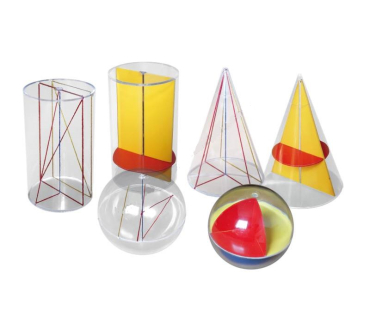 Набір моделей геометричних тіл з перерізом