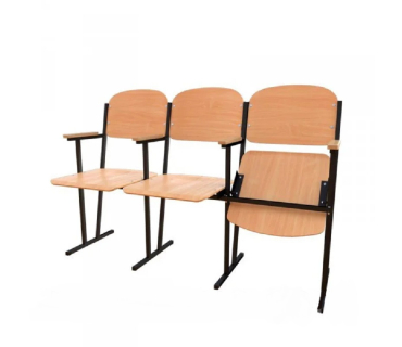 Фанерні секційні крісла з підлокітниками