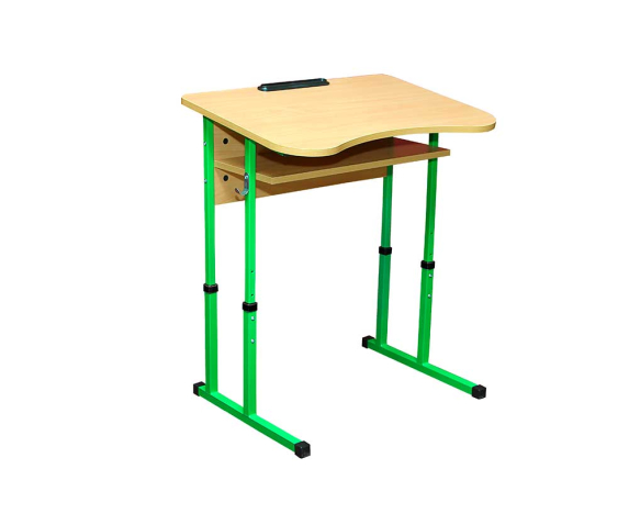 Парта учнівська одномісна антисколіозна з полицею (№4-6)