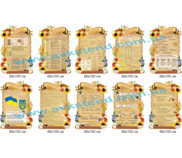 Комплект стендів для кабінету української мов...