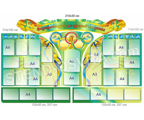 Комплект стендів «Фізкультура – це здоров’я та успіх»