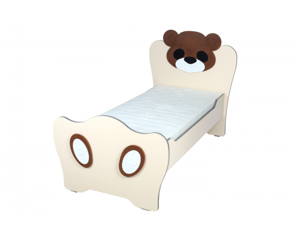 Ліжко дитяче з МДФ накладками без матрацу «Ведмежа»