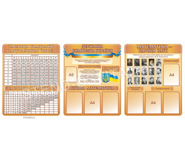 Комплект стендів для кабінету математики №10