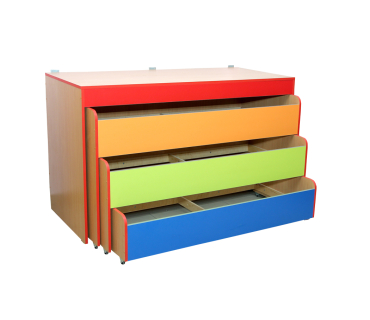 Ліжко дитяче 3-х ярусне без матрацу з кришкою...