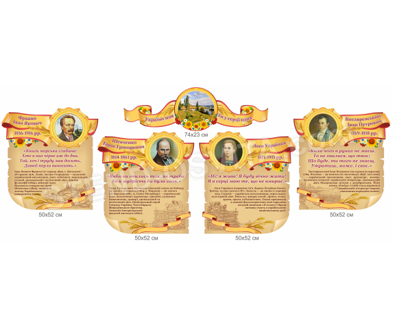 Комплект стендів для кабінету української літератури №2