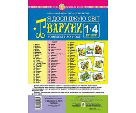 Комплект плакатів. Я досліджую світ. Тварини