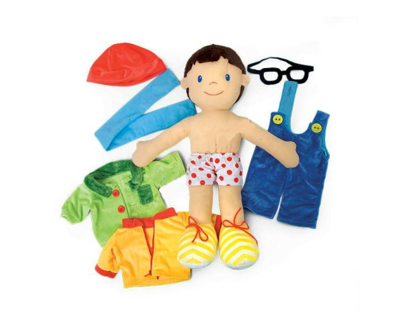 М'яка лялька з декількома шарами одягу