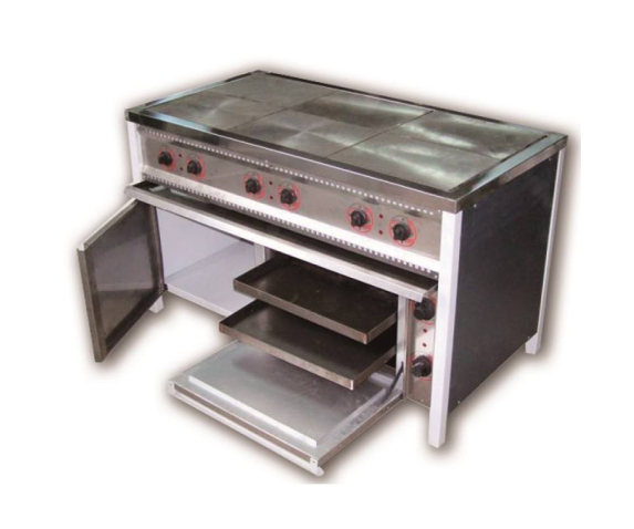 Плита електрична з шафою жарочною, 6 конфорок