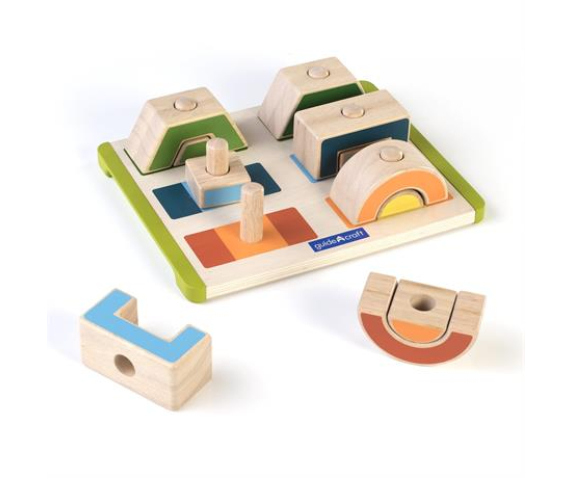 Дерев'яна пірамідка-сортер "Чергування і поєднання"