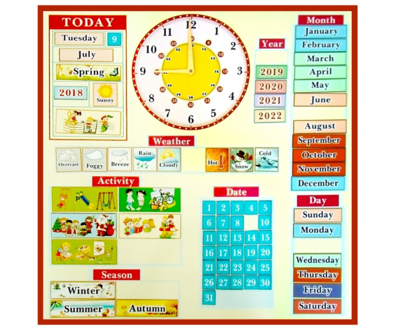 Календар (на магнітній основі, мова англійська)