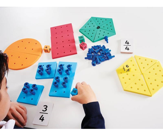 Матеріали для організації дидактичних ігор "Набір з фішками. Частки та дроби"