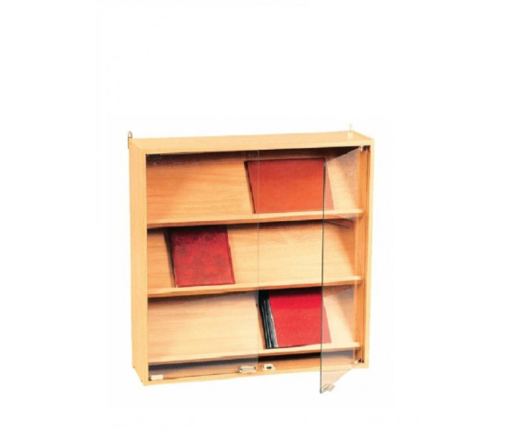 Вітрина настінна зі скляними дверцятами