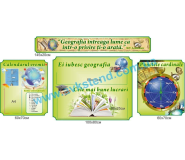 Комплект стендів для кабінету географії румун...